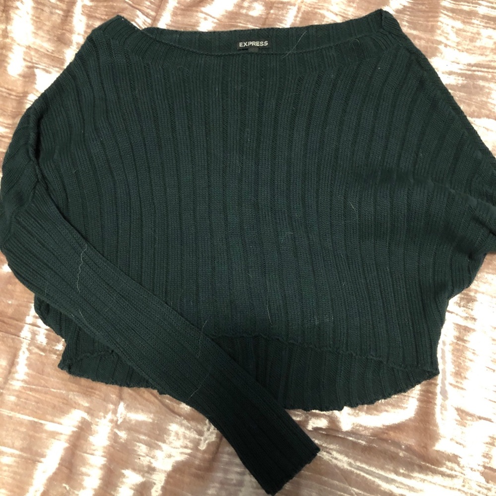 Express cropped boatneck sweater M